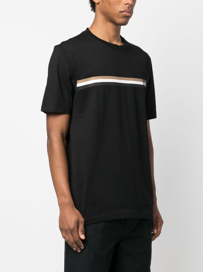 Black Logo-print Cotton T-shirt