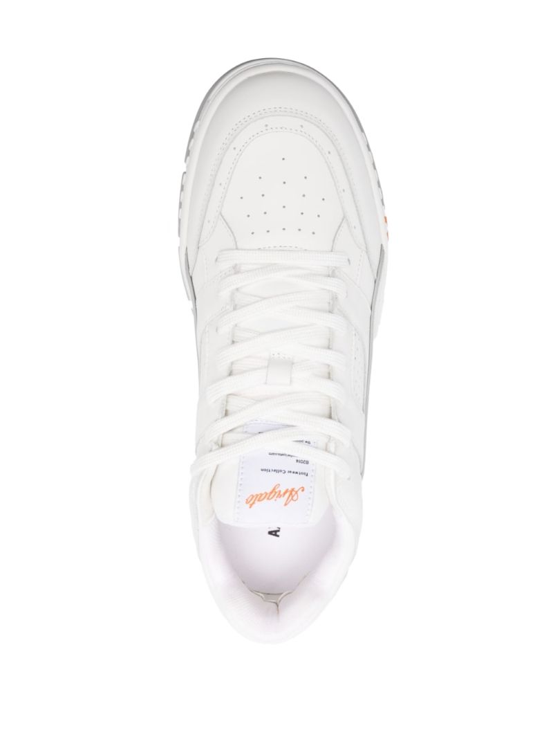 White Area Lo Leather Sneakers