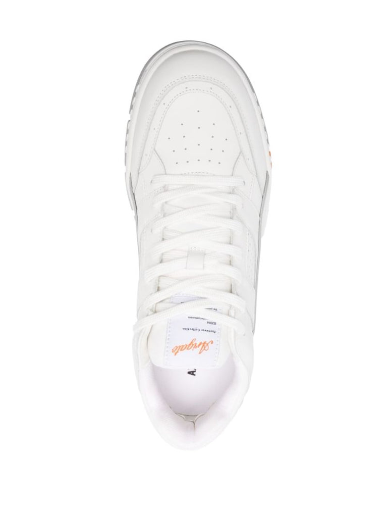 White Area Lo Leather Sneakers