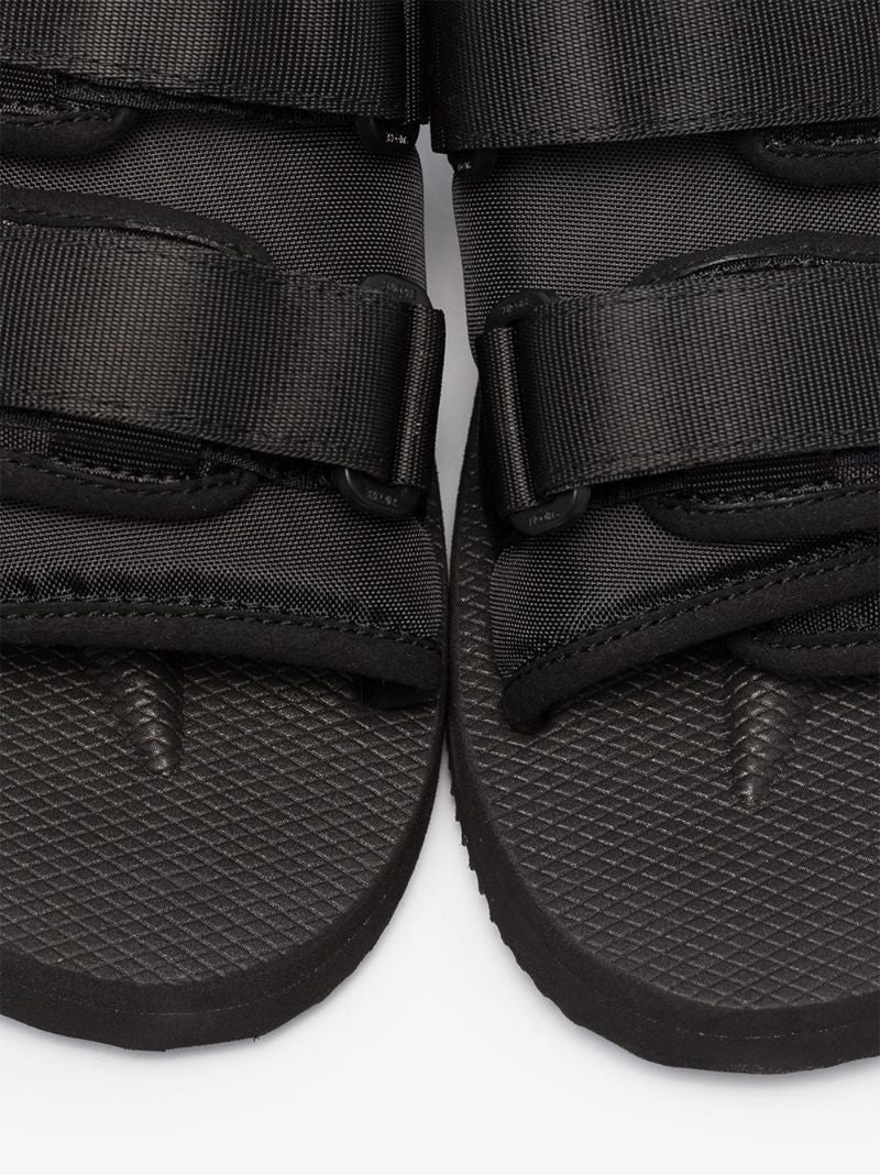 Black Moto-cab Strap Sandals