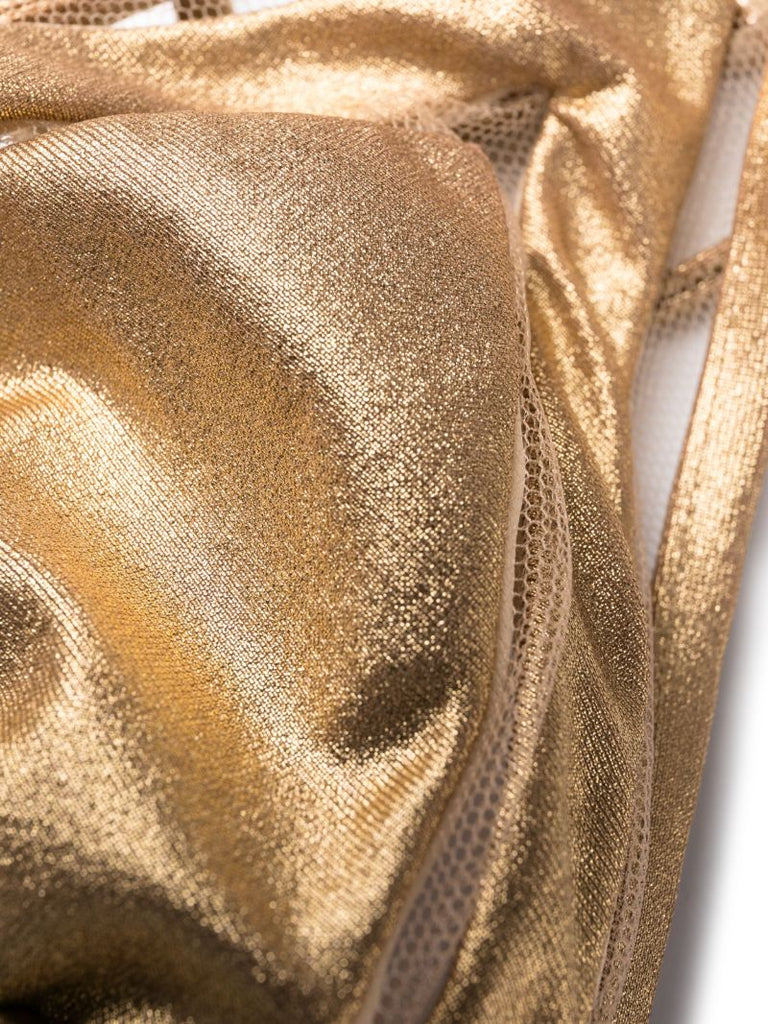 Gold Tora Metallic Bikini Top