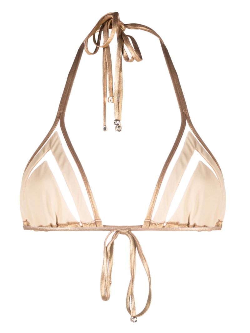 Gold Tora Metallic Bikini Top