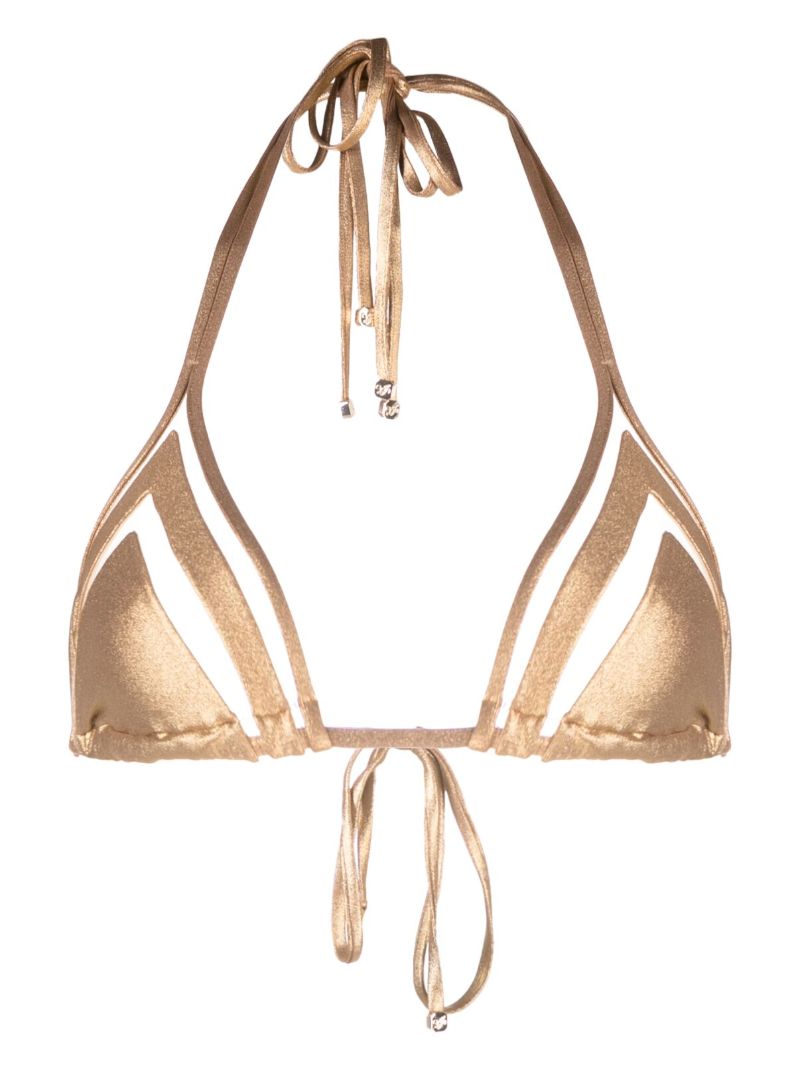 Gold Tora Metallic Bikini Top