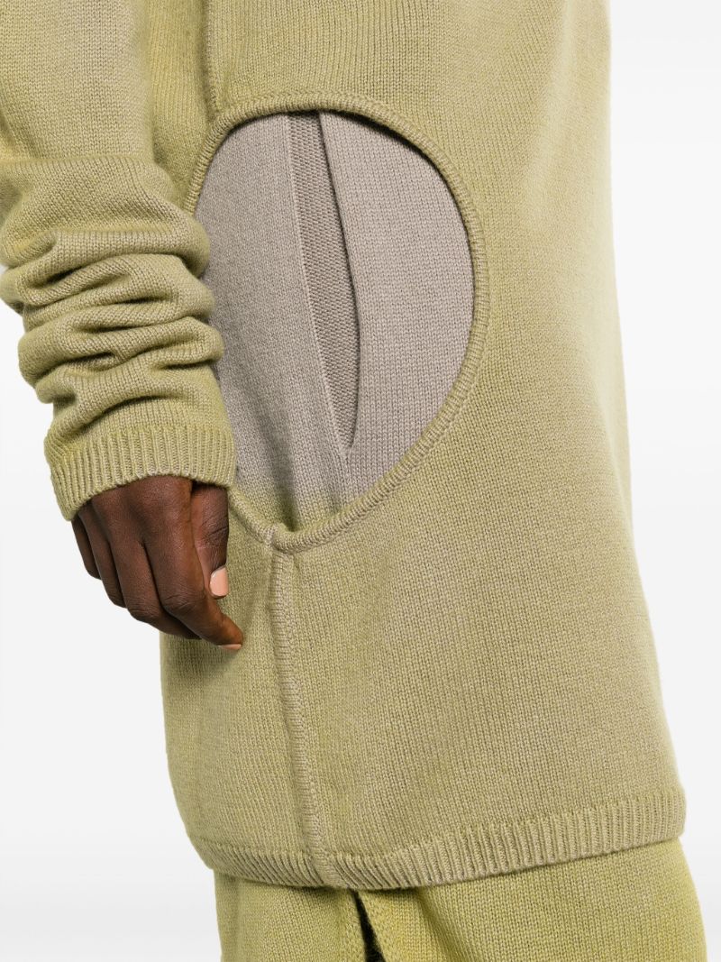 Green Subhuman Cut-out Jumper
