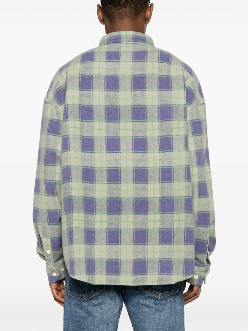 Green Pioneer Checked Cotton Shirt