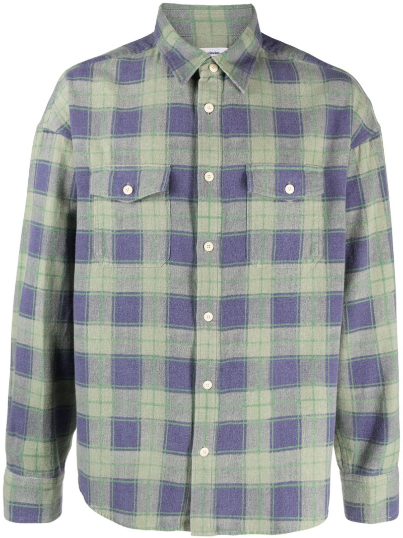 Green Pioneer Checked Cotton Shirt