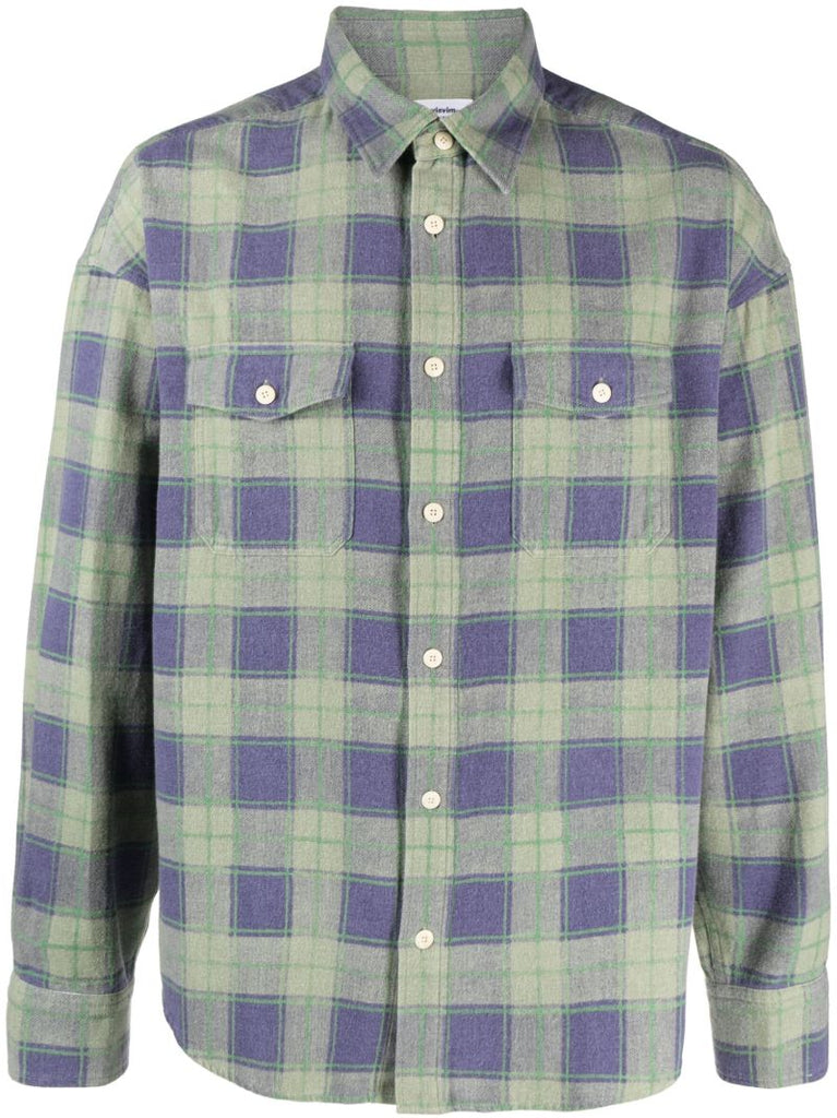 Green Pioneer Checked Cotton Shirt