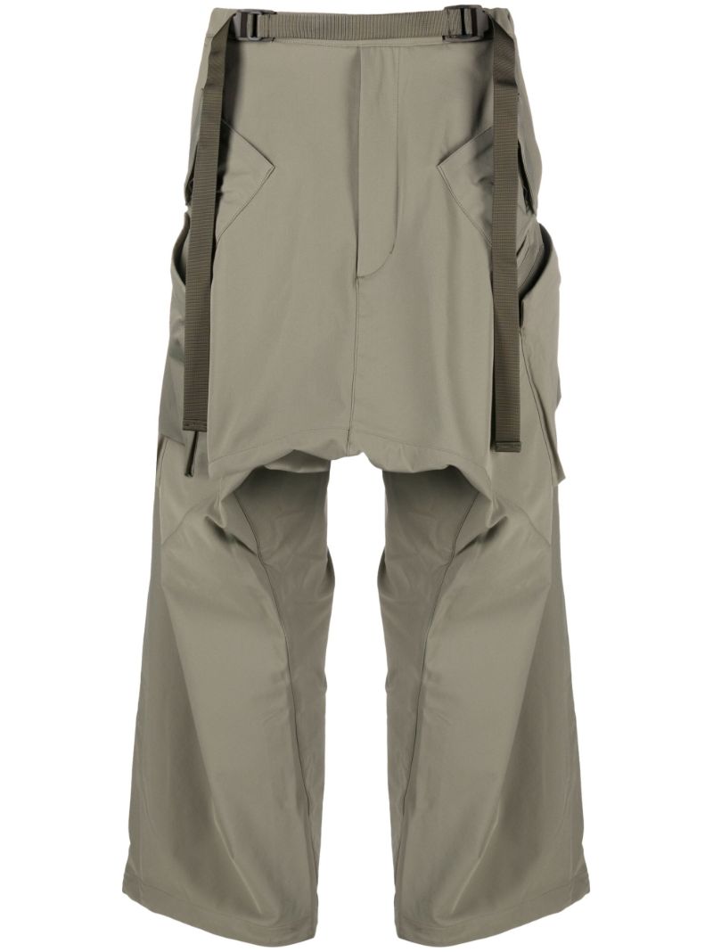 Green Schoeller Dryskin Articulated Cargo Trousers