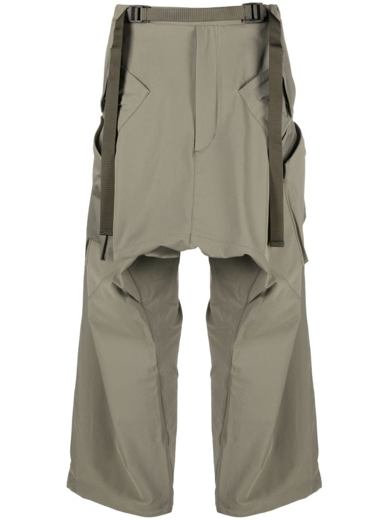 Green Schoeller Dryskin Articulated Cargo Trousers
