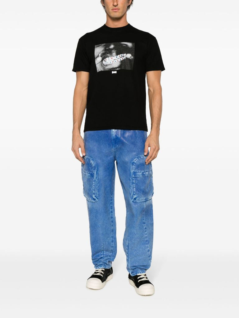 Black Grillz Cotton T-shirt