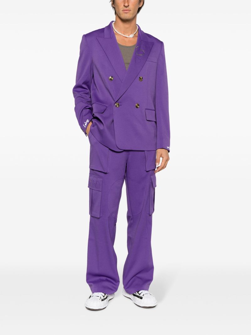 X Kodak Purple Heart-embroidered Cargo Pants