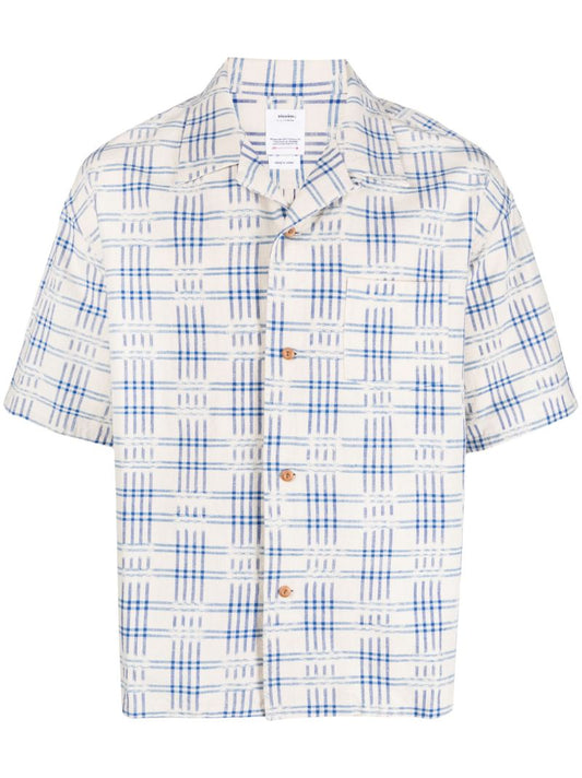 Neutral Crosby Checked Cotton Shirt