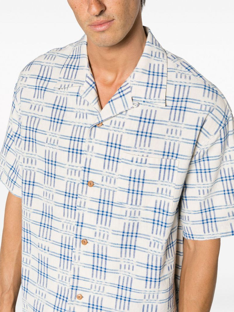 Neutral Crosby Checked Cotton Shirt