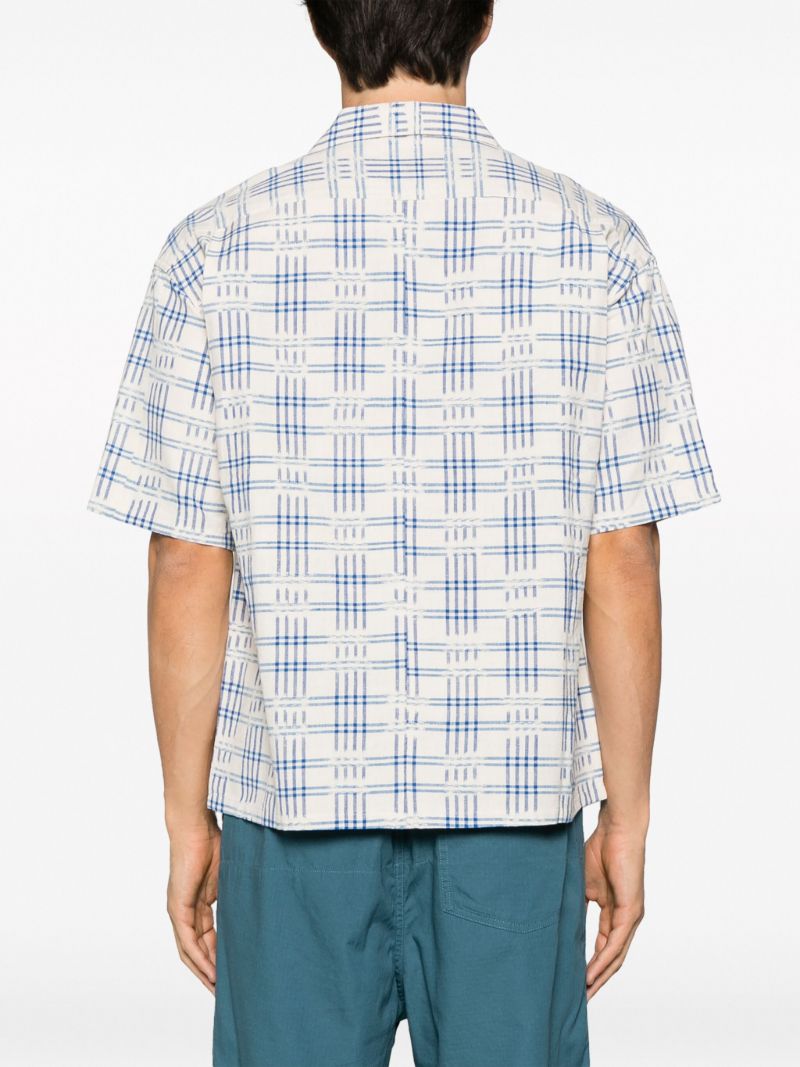 Neutral Crosby Checked Cotton Shirt