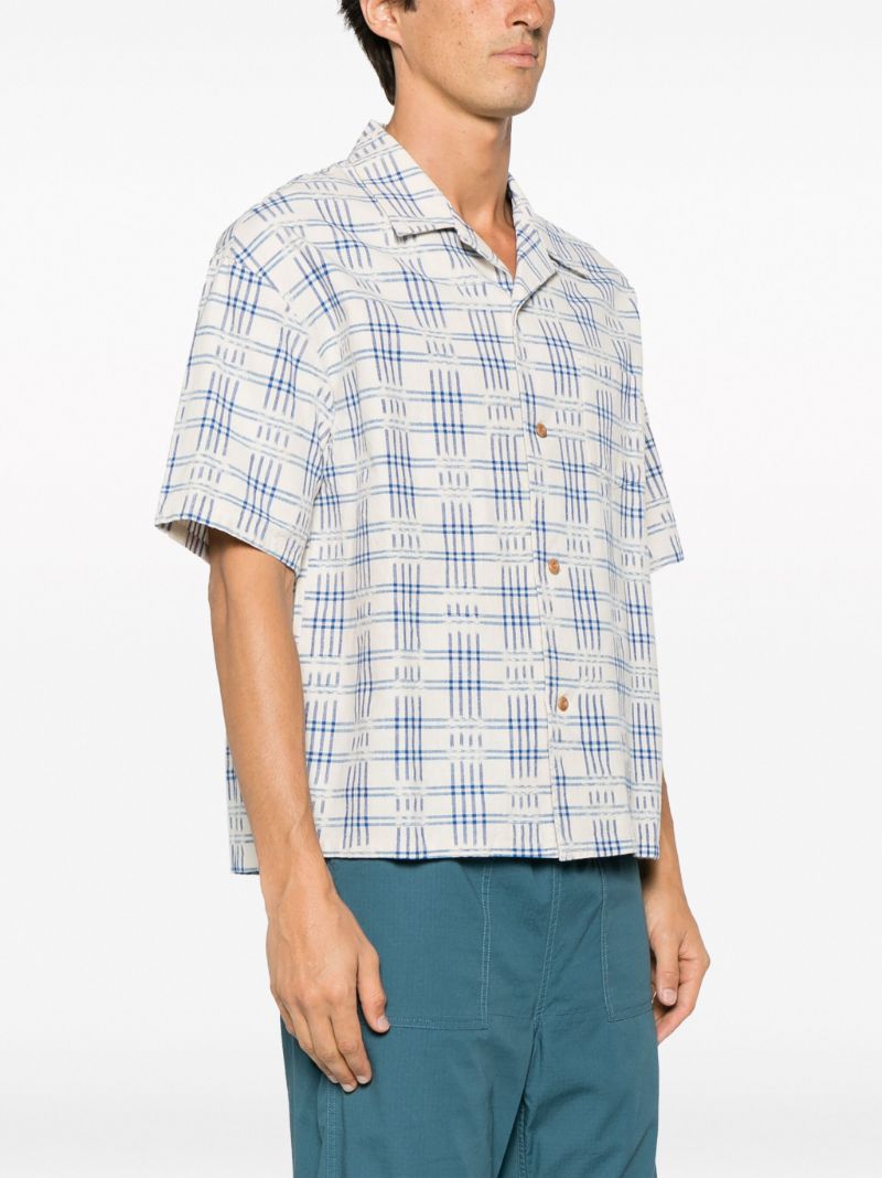Neutral Crosby Checked Cotton Shirt