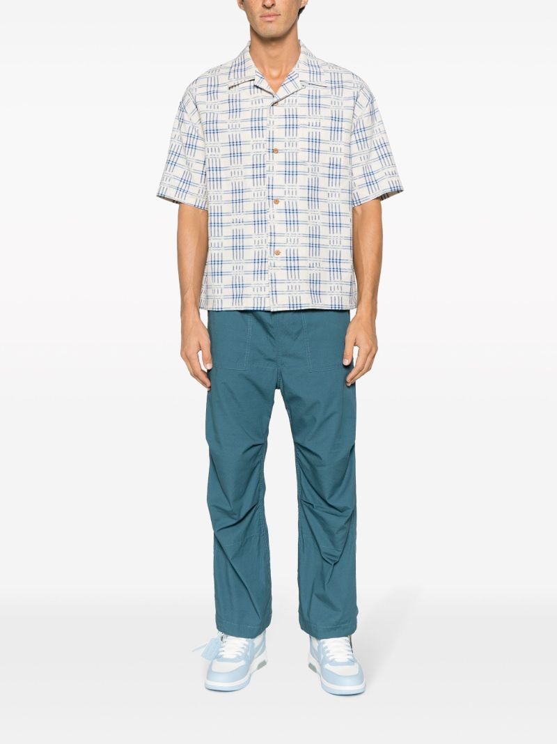 Neutral Crosby Checked Cotton Shirt