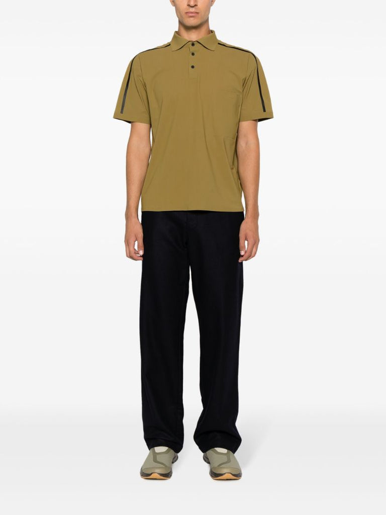 Blue Broad Straight-leg Trousers