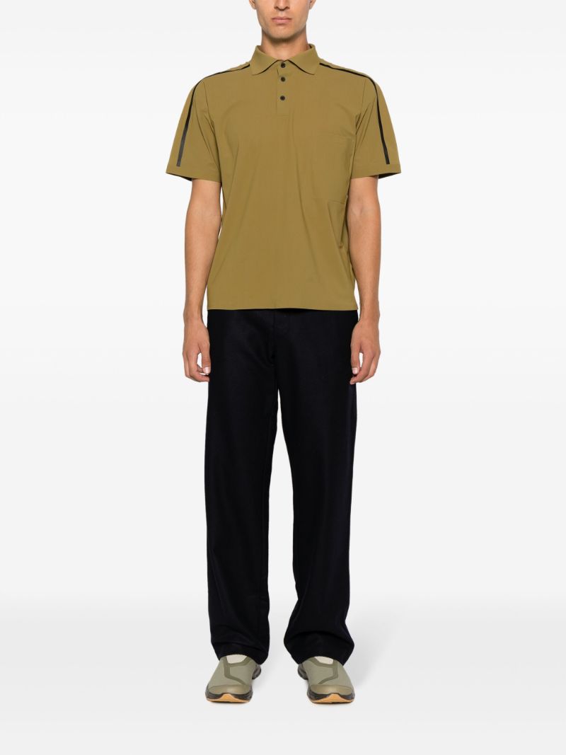 Blue Broad Straight-leg Trousers