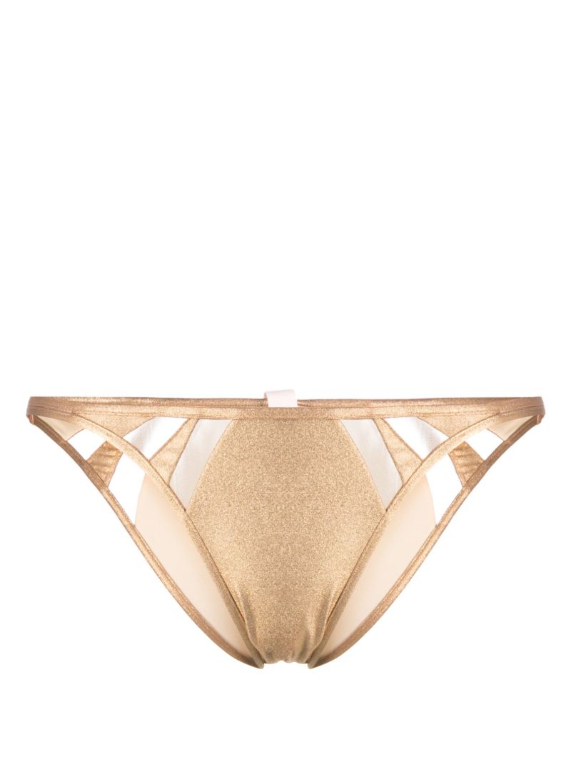 Gold Tora Metallic Bikini Bottoms
