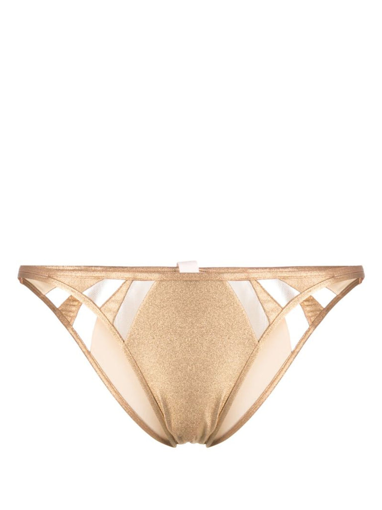 Gold Tora Metallic Bikini Bottoms