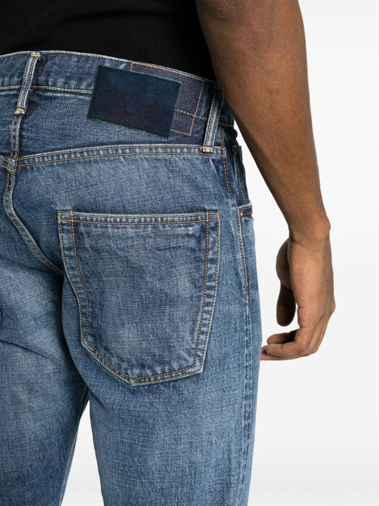 Blue Social Sculpture 01 Straight-leg Jeans