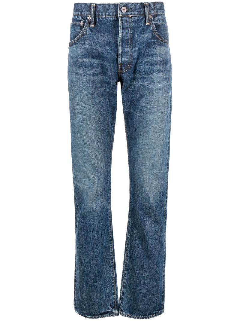 Blue Social Sculpture 01 Straight-leg Jeans