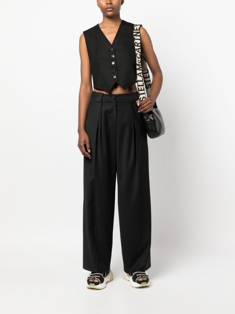 Black Canvas Vest Top