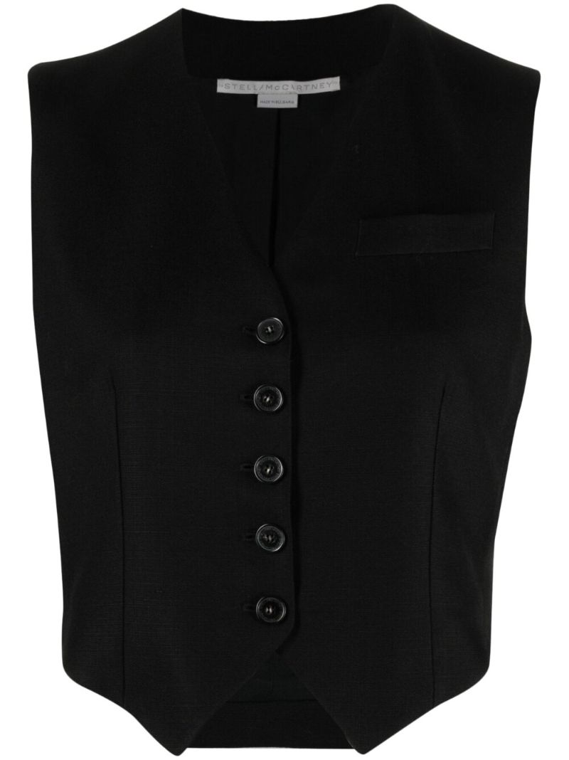 Black Canvas Vest Top