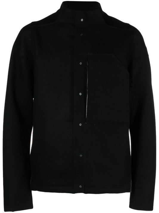 Black J70-bu Wool Jacket