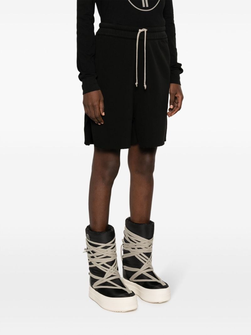 Black Logo AppliquÃ_x0083_Â© Drawstring Shorts