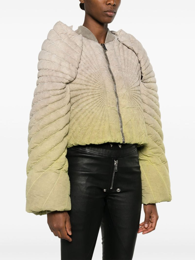 Green Radiance Padded Cropped Jacket