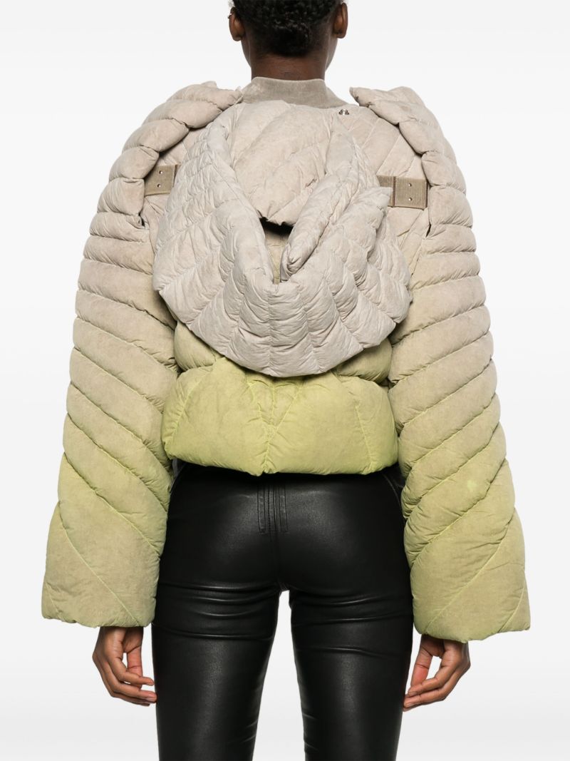 Green Radiance Padded Cropped Jacket