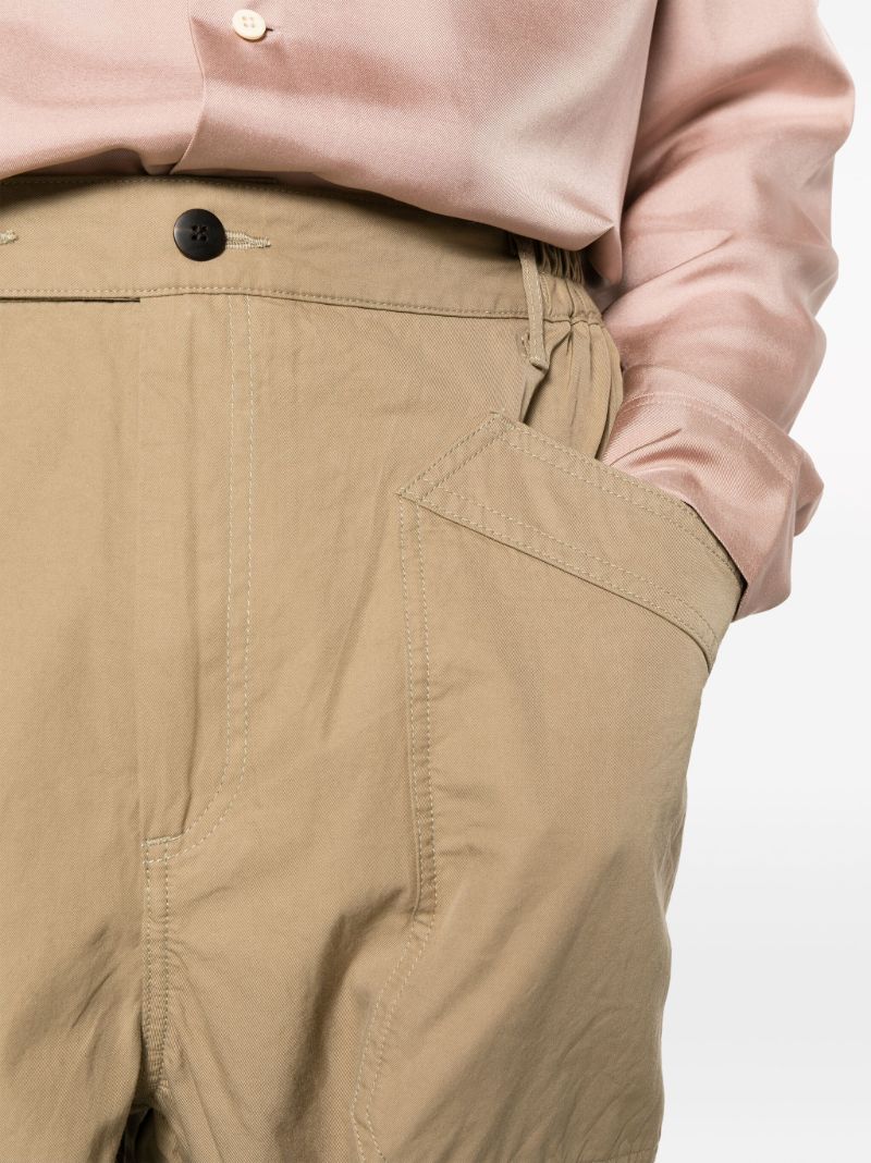 Neutral Carrol Wide-leg Chino Trousers