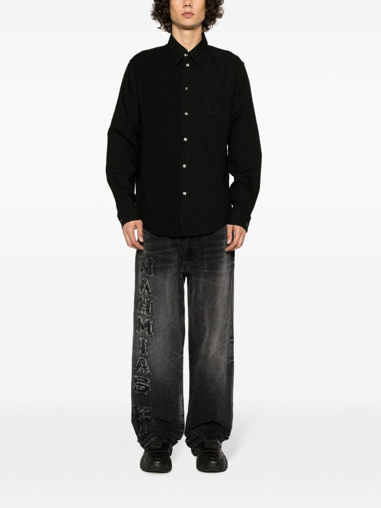 Black Kodak Wide-leg Jeans
