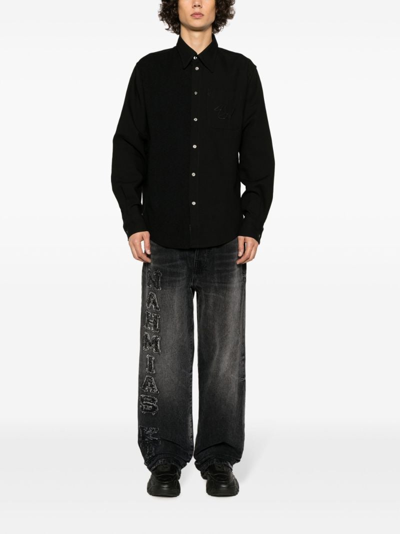 Black Kodak Wide-leg Jeans