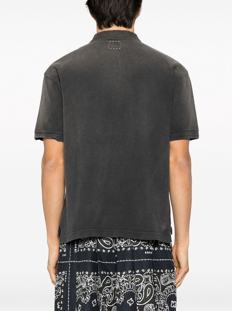 Black Jumbo Weller Cotton Polo Top