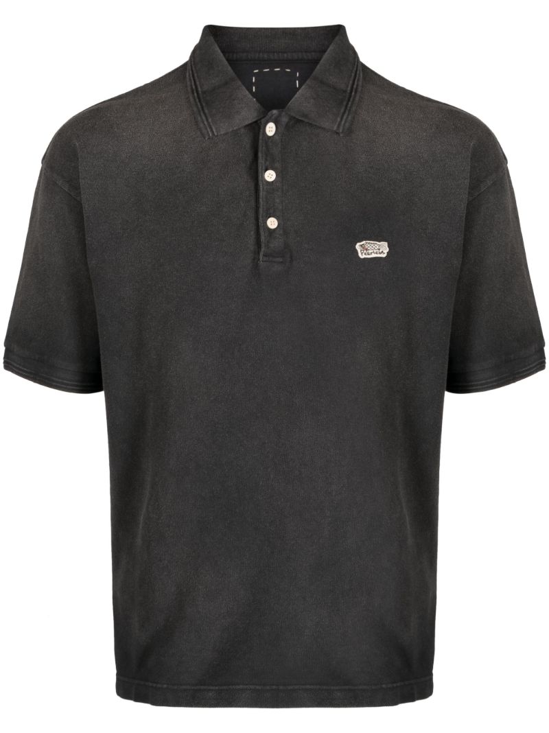Black Jumbo Weller Cotton Polo Top