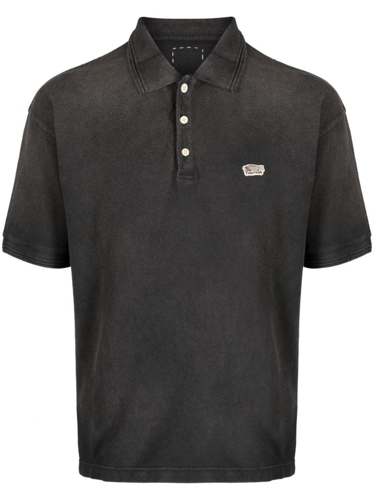 Black Jumbo Weller Cotton Polo Top