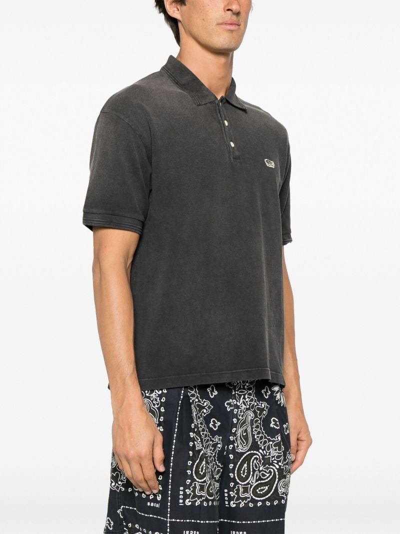 Black Jumbo Weller Cotton Polo Top