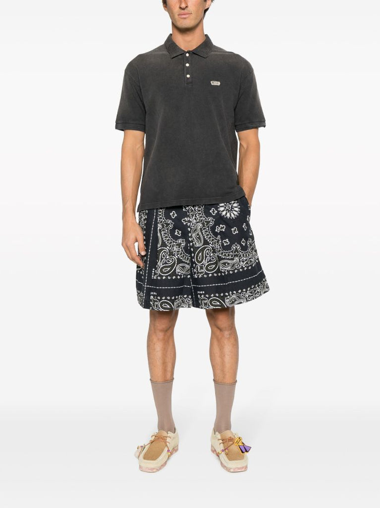 Black Jumbo Weller Cotton Polo Top