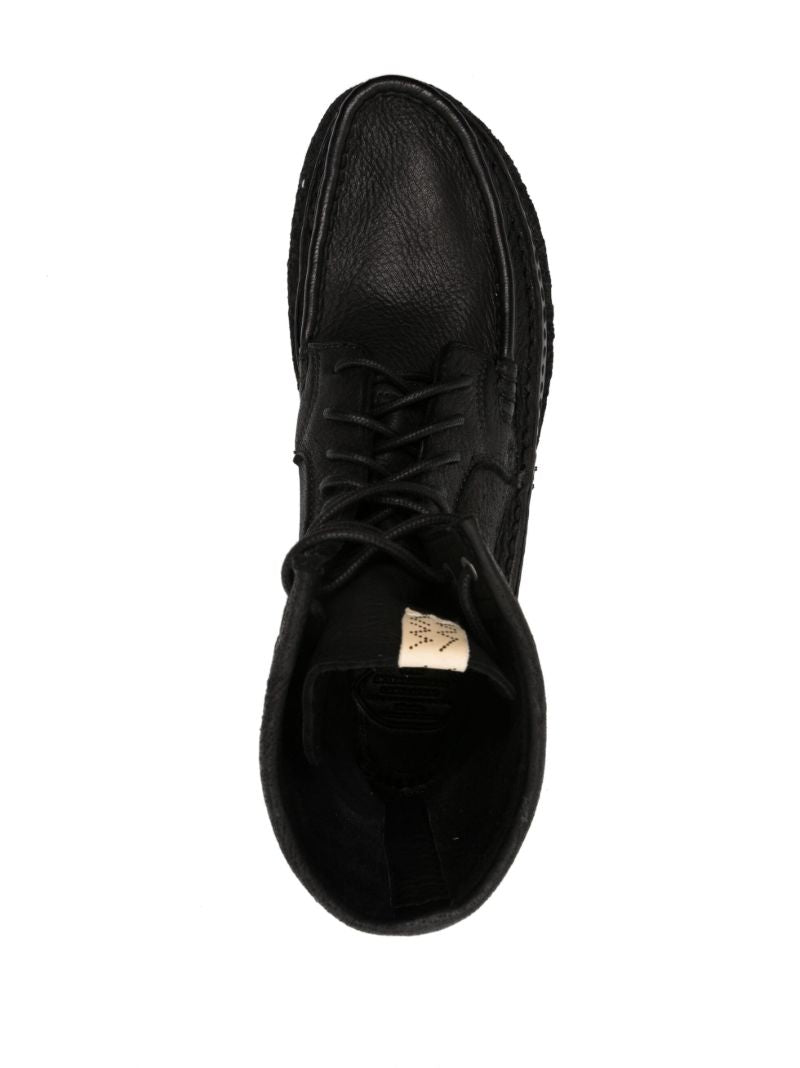Black Cheekag-folk Leather Boots
