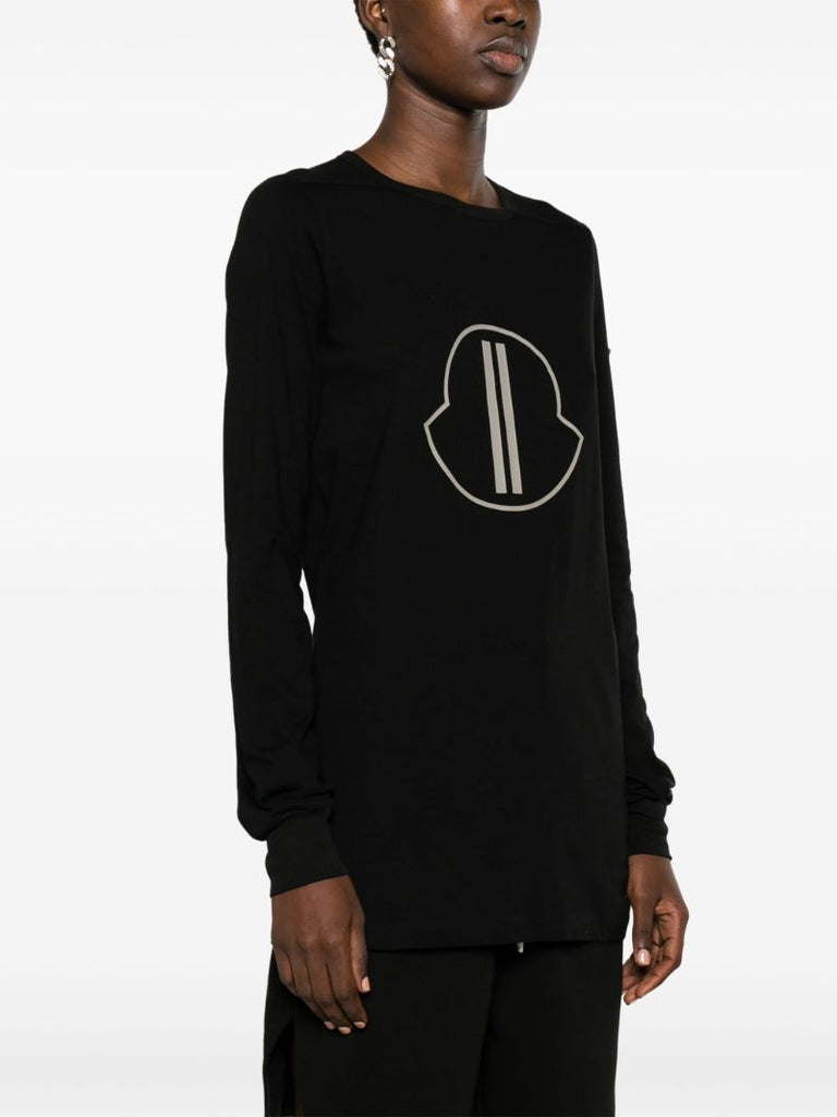 Black Logo-print Long-sleeve Top