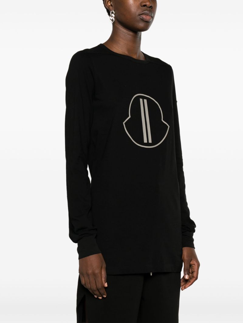 Black Logo-print Long-sleeve Top
