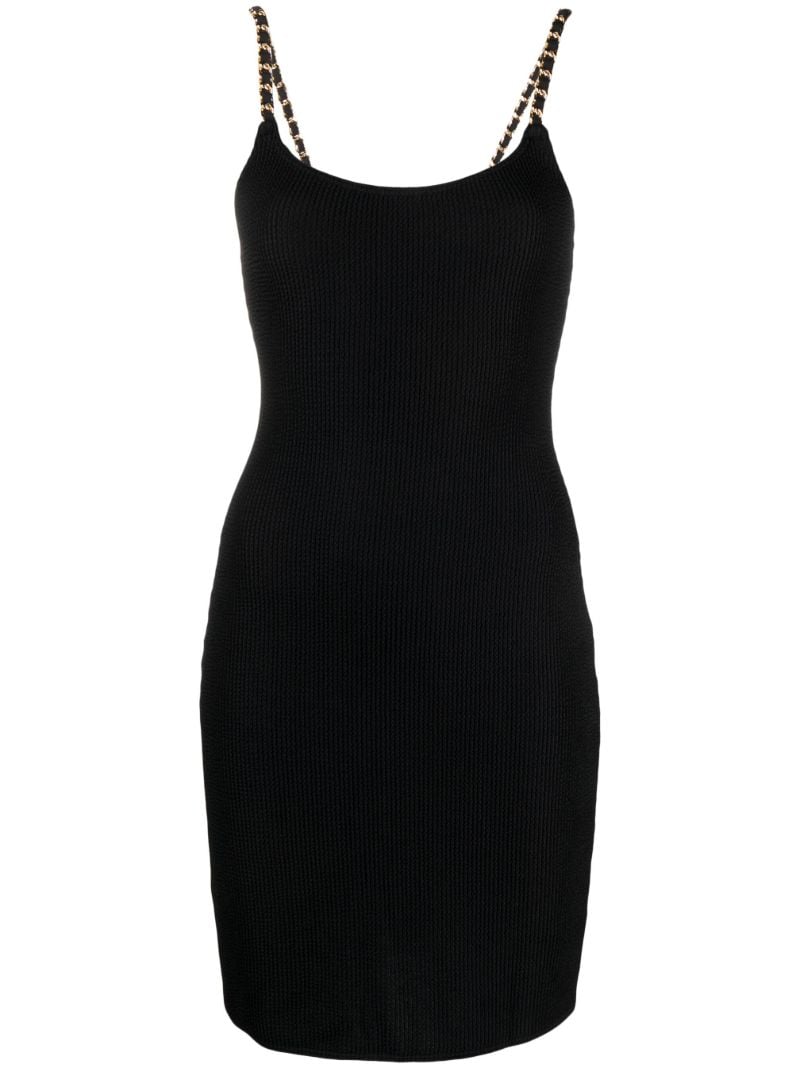 Black Tiaa Chain-strap Mini Dress