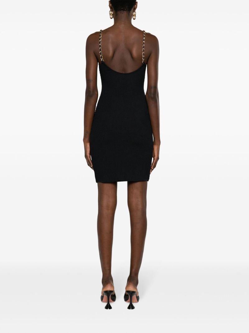 Black Tiaa Chain-strap Mini Dress