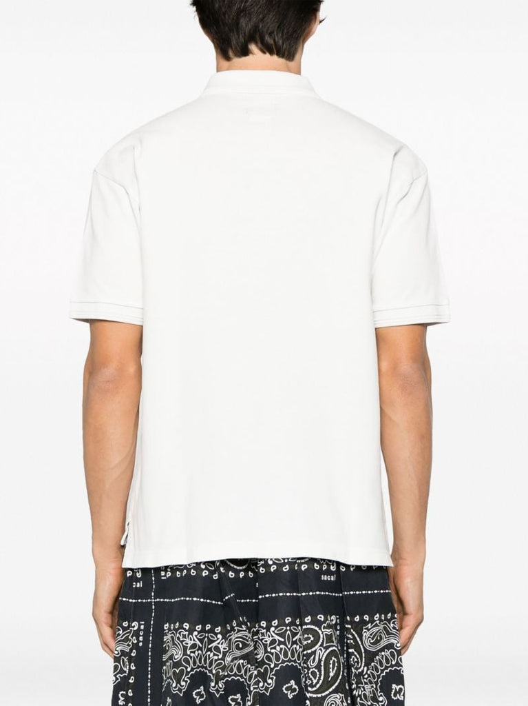 White Jumbo Weller Cotton Polo Top