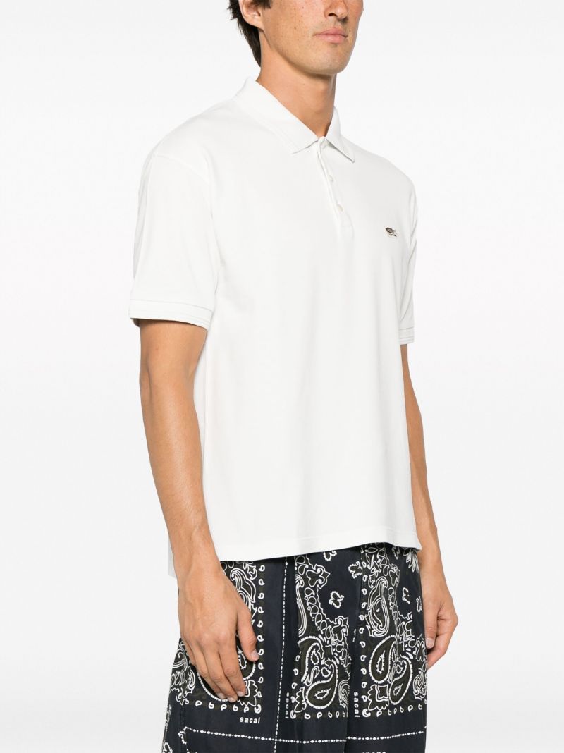 White Jumbo Weller Cotton Polo Top