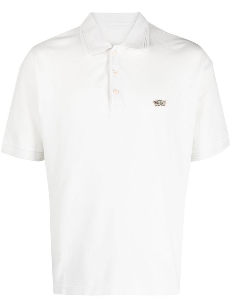 White Jumbo Weller Cotton Polo Top