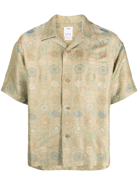 Neutral Copa Floral-print Bowling Shirt