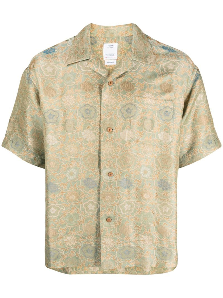 Neutral Copa Floral-print Bowling Shirt